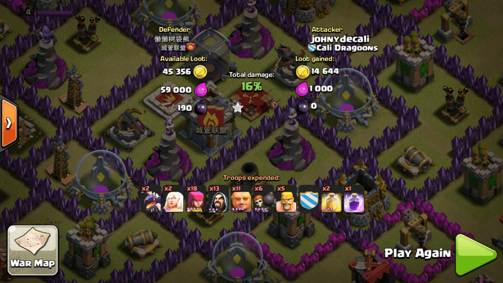 The poor results from my first battle