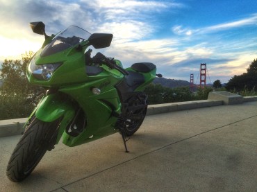 Angled tire that makes the bike look odd. 